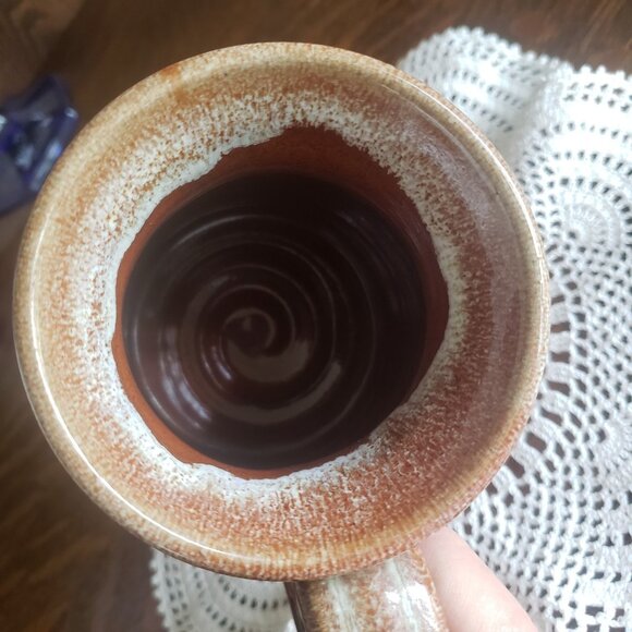 Kansas City Renaissance Festival 2009 Brown Hand Thrown Coffee Mug Cup Grey Fox - Picture 10 of 11